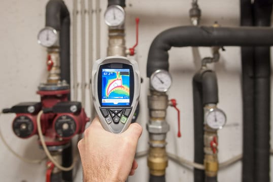 Leak detection service using thermal camera by Lehigh Acres Plumbing Pros in Lehigh Acres, Florida
